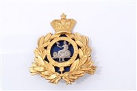 Lot 458 - Victorian gilt brass Norfolk Regiment Shako badge