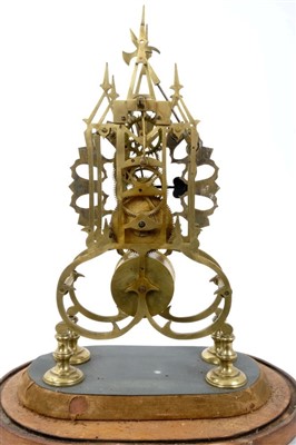 Lot 1269 - Victorian skeleton clock with single fusee movement