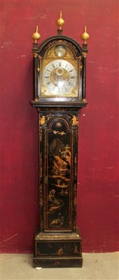 Lot 614 - 18th century longcase clock with eight day movement, signed 'John Stokes, Saffron Walden No. 177'