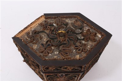 Lot 916 - George III navette form rolled paper tea caddy