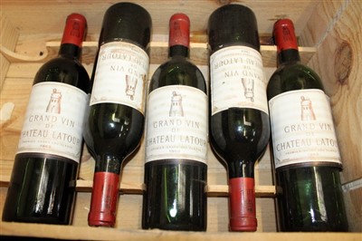 Lot 787 - Wine - five bottles, Château Latour Premier Grand Cru 1968, in owc