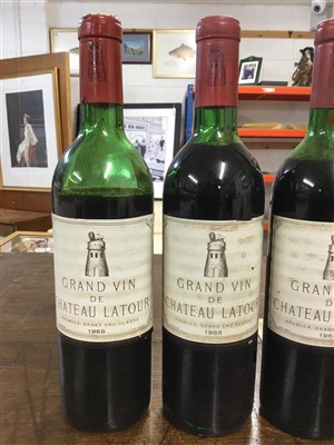 Lot 787 - Wine - five bottles, Château Latour Premier Grand Cru 1968, in owc