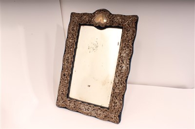 Lot 382 - Late Victorian silver mounted dressing table mirror