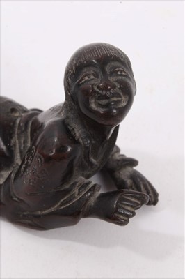 Lot 898 - 19th century Japanese bronze figure