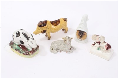 Lot 235 - Group of small 19th century Staffordshire and other ornaments