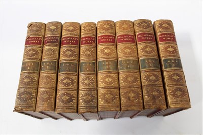 Lot 2447 - Books - 1873 Macaulay's Works, half-calf bound volumes 1 - 8, in leather bindings