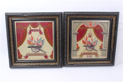 Lot 581 - Two First World War Period Wool work panels