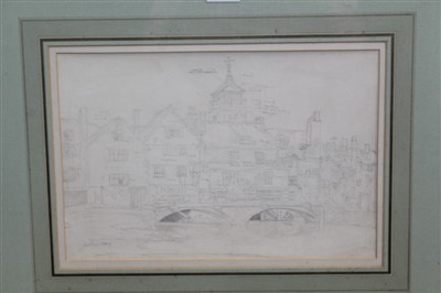 Lot 1323 - Joseph Farington (1747-1821) pencil sketch 