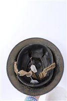 Lot 592 - Second World War British Military MKII Steel Helmet with white painted finish and Police naming