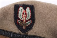 Lot 605 - Two 1950’s SAS Berets and an SAS Stable Belt