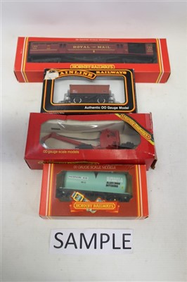 Lot 2819 - Railway – boxed selection of 00 gauge carriages, wagons, cranes, TPO and others – various manufacturers – including Hornby, Mainline, Lima, etc (qty)