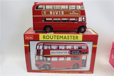 Lot 2822 - Sun Star Routemaster Bus 2901, RM8-VLT8, in original box, plus Sun Star unboxed Cross & Blackwell Branston Pickle Routemaster Bus (2)