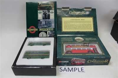 Lot 2824 - Diecast selection of boxed bus models – including Corgi, Original Omnibus, E.F.E. and others – including larger sets and limited editions (qty)