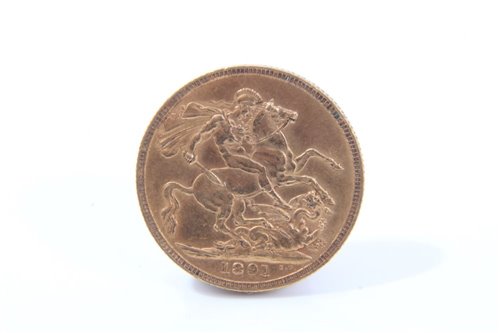 Lot 131 - G.B. gold Sovereign Victoria J.H. 1891.  AVF (1 coin)