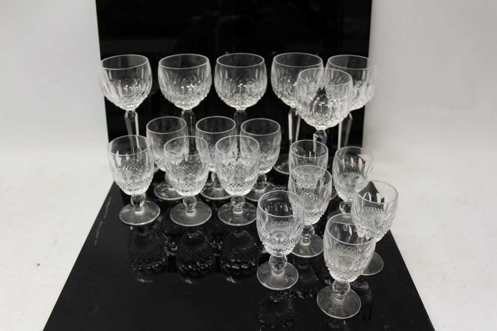 Lot 2008 - Good quality Waterford Crystal Colleen pattern part table service – comprising six hocks, six sherry and six port