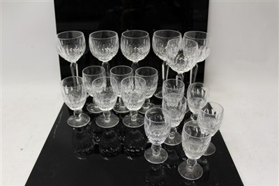 Lot 2008 - Good quality Waterford Crystal Colleen pattern part table service – comprising six hocks, six sherry and six port