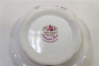 Lot 2013 - Royal Albert Lavender Rose pattern tea and dinner service (42 pieces)