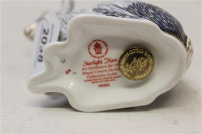 Lot 2038 - Royal Crown Derby Collectors Guild paperweight – Starlight Hare