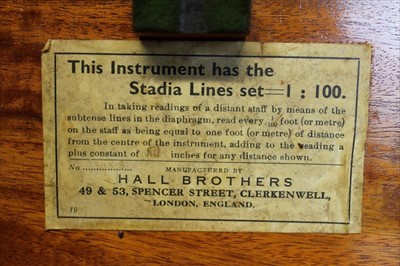 Lot 196 - Theodolite by Hall Brothers, Clerkenwell