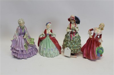 Lot 2081 - Four Royal Doulton figures – Gentlemen HN1632, Sibell HN1668, Helen HN1508 and Angelina HN2013