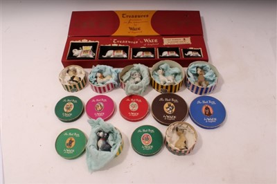Lot 2177 - Wade Treasures set number one- Elephant Chain, boxed, together with seven Hat Box series- Lady and the Tramp