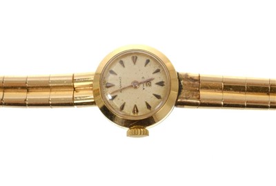 Lot 752 - Ladies' 18ct gold Cyma wristwatch with circular dial