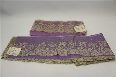 Lot 3080 - Collection of lace and letters relating to the V&A