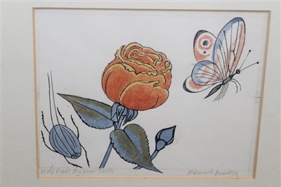 Lot 1147 - Edward Bawden ink and watercolour - Hold Fast By Your Teeth