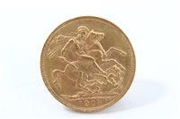 Lot 135 - G.B. gold Sovereign Edward VII 1903.  VF (1 coin)