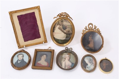 Lot 964 - Group of portrait miniatures