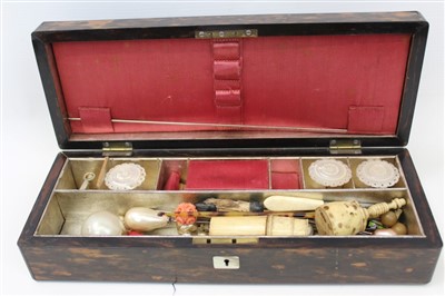 Lot 3062 - Coromandel Sewing Box and contents