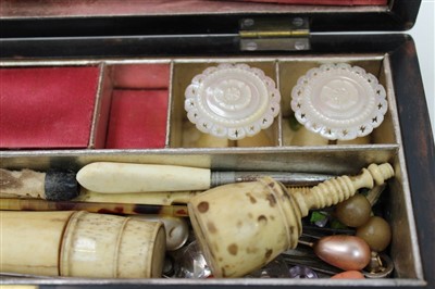 Lot 3062 - Coromandel Sewing Box and contents