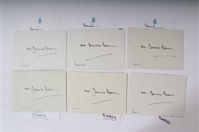 Lot 15 - HRH Prince Charles Prince of Wales, 6 signed and inscribed birthday cards to Mr Dennis Brown R.V.M.
