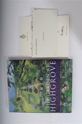 Lot 16 - HRH Prince Charles Prince of Wales, book ‘The Garden at Highgrove’, signed ‘Charles 2000’