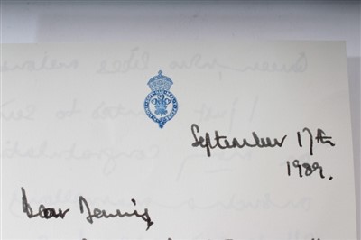 Lot 18 - HRH Prince Charles Prince of Wales, handwritten letter on Prince of Wales crested notepaper