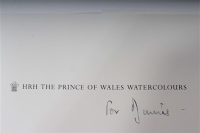 Lot 19 - TRH Prince Charles Prince of Wales, Diana Princess of Wales, book ‘HRH The Prince of Wales Watercolours'