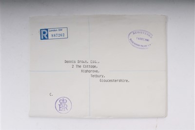 Lot 20 - TRH The Prince and Princess of Wales – signed 1986 Christmas card, inscribed, sent to Dennis Brown