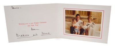 Lot 21 - TRH The Prince and Princess of Wales – signed 1987 Christmas card, inscribed, sent to Dennis Brown