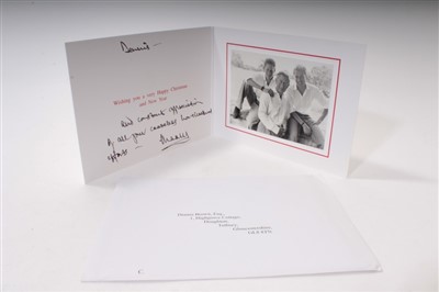 Lot 31 - HRH Prince Charles Prince of Wales – four signed and inscribed 2000s Christmas cards
