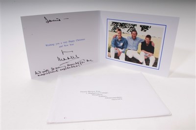 Lot 31 - HRH Prince Charles Prince of Wales – four signed and inscribed 2000s Christmas cards