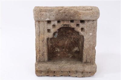 Lot 995 - Antique carved stone niche