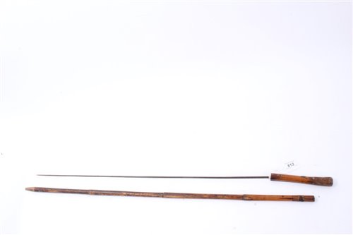 Lot 813 - 19th Century Bamboo Sword stick