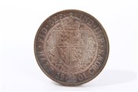 Lot 156 - G.B. Victoria O.H. Half Crown (N.B. toned A.U.) (1 coin)