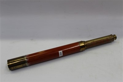 Lot 3554 - 19th century single-draw brass telescope with wooden hand cover, signed – Gally & Co. London Day or Night