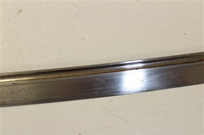 Lot 842 - Japanese katana, probably mid-17th century, carved fullered blade