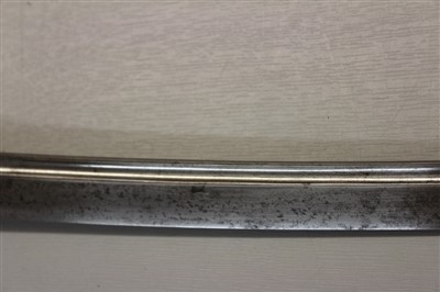 Lot 842 - Japanese katana, probably mid-17th century, carved fullered blade