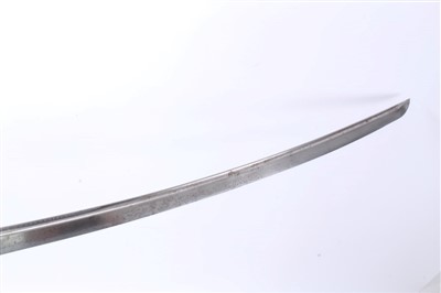 Lot 842 - Japanese katana, probably mid-17th century, carved fullered blade