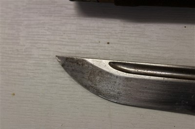 Lot 842 - Japanese katana, probably mid-17th century, carved fullered blade