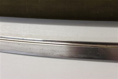 Lot 842 - Japanese katana, probably mid-17th century, carved fullered blade