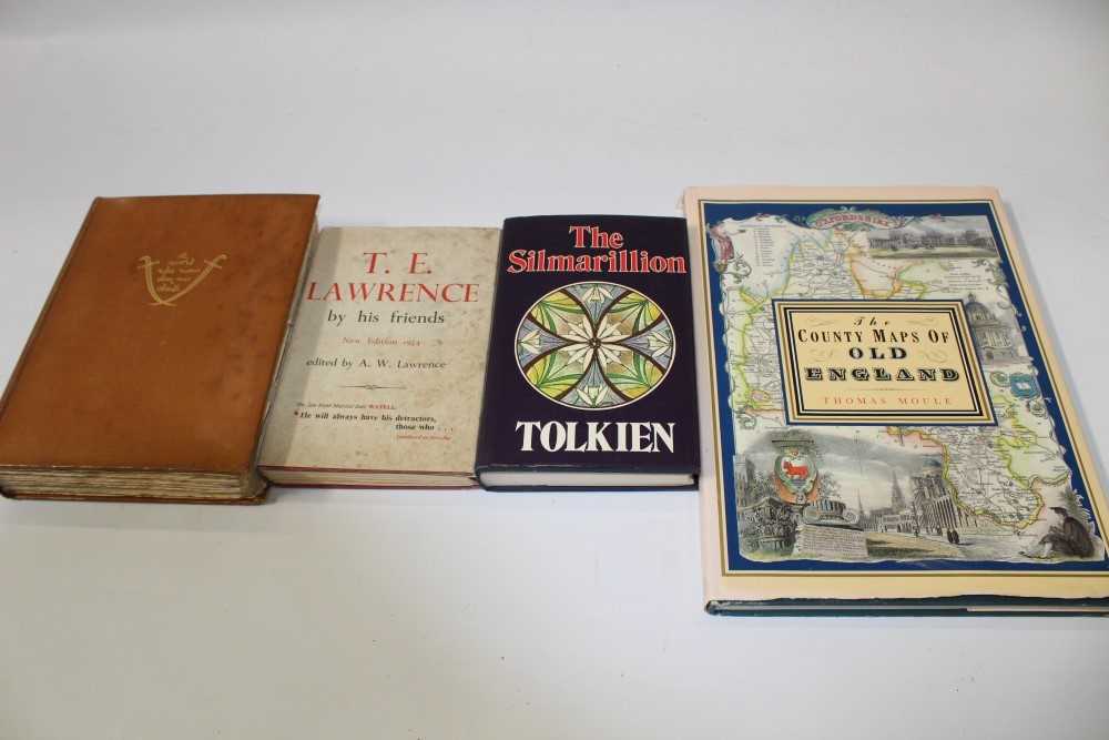 Lot 2454 - Books - Seven Pillars of Wisdom, T. E. Lawrence by his friends, Tolkien The Simarillion and, The County Maps of Old England (4)
